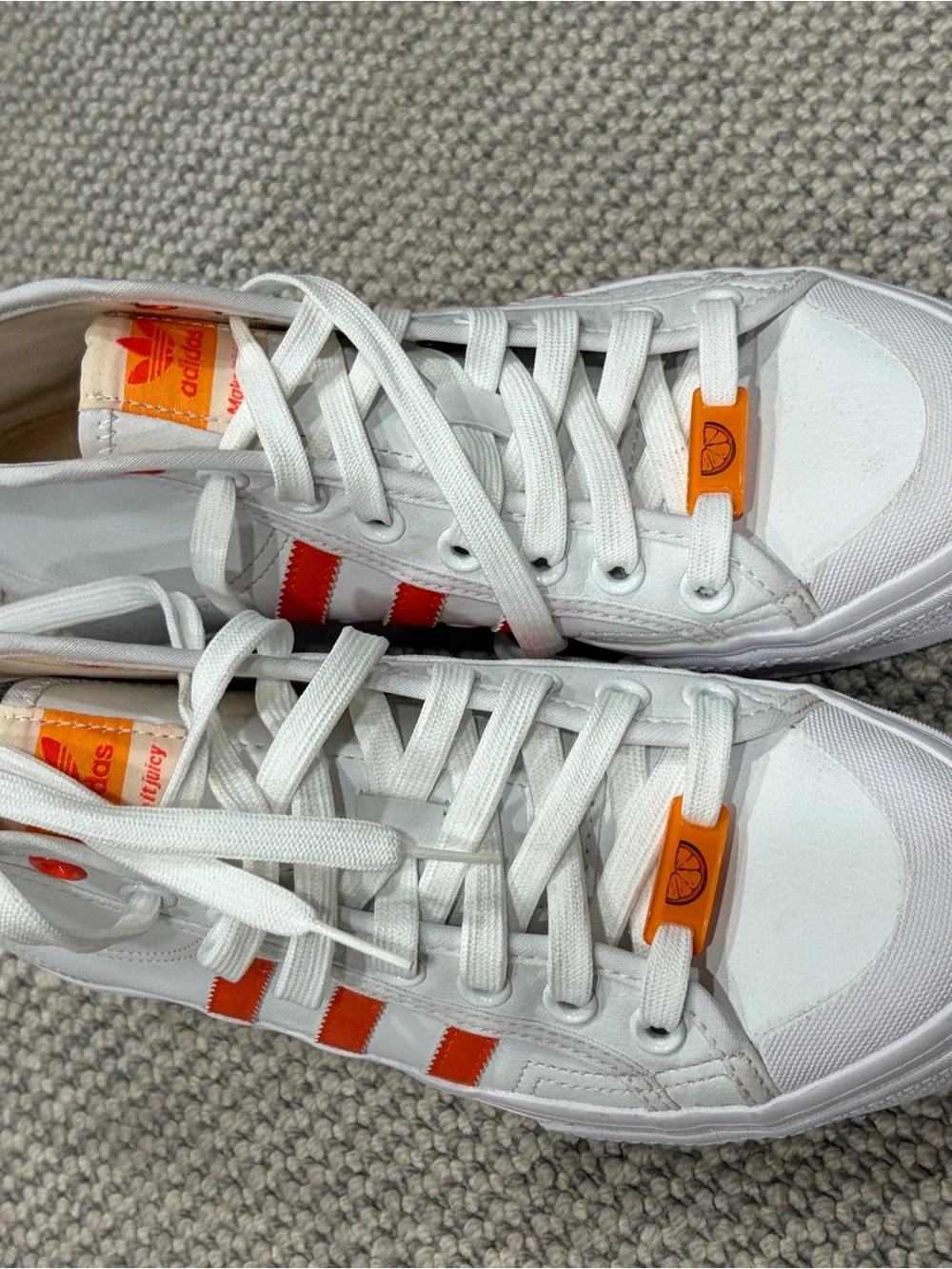 adidas Nizza Platform Mid Women's Sneakers - White/Orange Accent